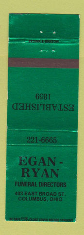 Matchbook Cover - Egan Ryan Funeral Home Columbus OH