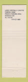 Matchbook Cover - Egan Ryan Funeral Home Columbus OH