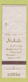 Matchbook Cover - Nichols Funeral Home Lakewood OH WEAR