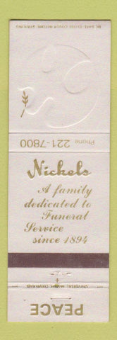 Matchbook Cover - Nichols Funeral Home Lakewood OH WEAR