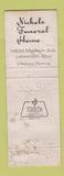 Matchbook Cover - Nichols Funeral Home Lakewood OH WEAR