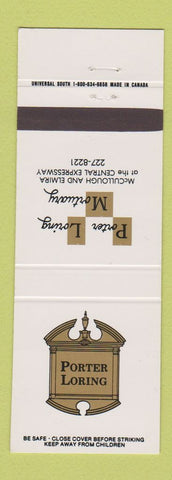 Matchbook Cover - Porter Loring Mortuary Funeral Home San Antonio TX