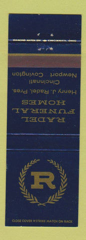 Matchbook Cover - Radel Funeral Home Cincinnati OH Newport Covington KY