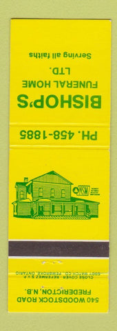 Matchbook Cover - Bishop's Funeral Home Fredericton NB