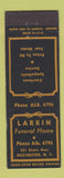 Matchbook Cover - Larkin Funeral Home Rochester NY