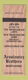 Matchbook Cover - Arsulowic's Brothers Mortuary Grand Rapids MI