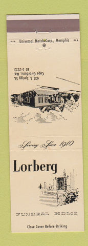 Matchbook Cover - Lorberg Funeral Home Cape Girardeau MO