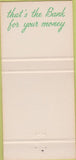 Matchbook Cover - Security State Bank Littlefield TX 30 Strike
