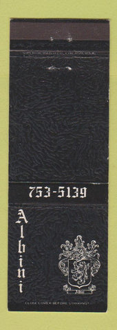 Matchbook Cover - Albini Funeral Home Waterbury CT