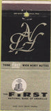 Matchbook Cover - First National Bank Amarillo TX 30 Strike