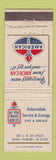 Matchbook Cover - American Standard oil gas Miami FL Auburndale WEAR