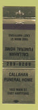 Matchbook Cover - Callahan Funeral Home East Hartford CT