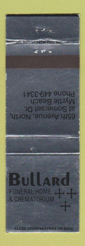 Matchbook Cover - Bullard Funeral Home Myrtle Beach SC