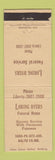 Matchbook Cover - Loring Byers Funeral Home Baltimore MD WEAR
