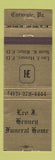 Matchbook Cover - Leo Henney Funeral Home Carnegie PA