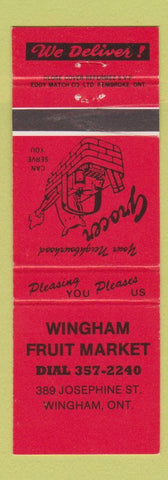 Matchbook Cover - Wingham Fruit Market Wingham ON