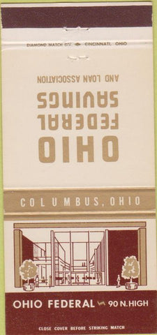 Matchbook Cover - Ohio Federal Savings Columbus OH 30 Strike