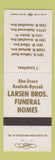 Matchbook Cover - Larsen Bros Funeral Home Milwaukee? WI
