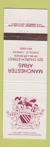 Matchbook Cover - Manchester Arms Oakville ON retaurant