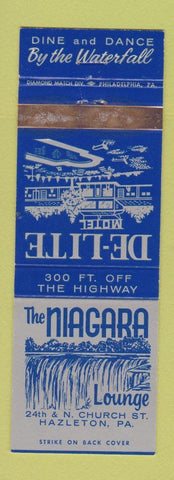 Matchbook Cover - Niagara Lounge De Lite Motel Hazleton PA WEAR
