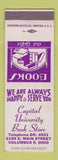 Matchbook Cover - Capital University Book Store Columbus OH