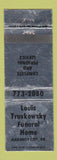 Matchbook Cover - Louis Truskowsky Funeral Home Mahanoy City PA WEAR