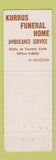 Matchbook Cover - Kurrus Funeral Home
