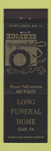Matchbook Cover - Long Funeral Home Oley PA