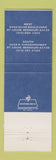 Matchbook Cover - Kriegshauser Mortuary Funeral St Louis MO