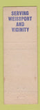 Matchbook Cover - JJ Mayes Funeral Home Weissport PA
