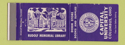 Matchbook Cover - Capital University Columbus OH WEAR