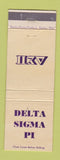 Matchbook Cover - Delta Sigma Pi Fraternity WEAR