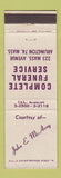 Matchbook Cover - John McAvoy Funeral Home Arlington MA WEAR