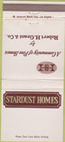 Matchbook Cover - Stardust Homes Buena Park CA 30 Strike