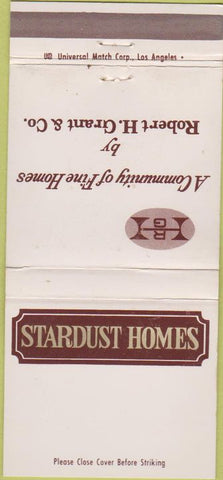 Matchbook Cover - Stardust Homes Buena Park CA 30 Strike