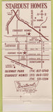 Matchbook Cover - Stardust Homes Buena Park CA 30 Strike