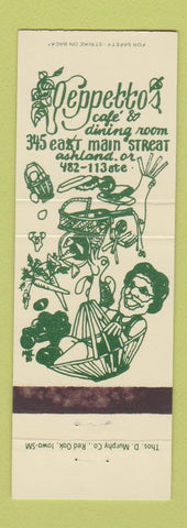 Matchbook Cover - Gepetto's Cafe Ashland OR