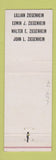 Matchbook Cover - John Ziegenhein Son Funeral Home St Louis MO