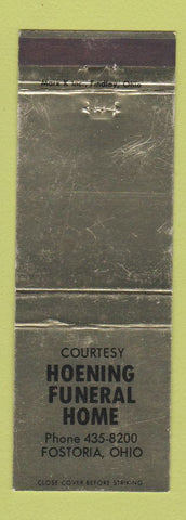 Matchbook Cover - Hoening Funeral Home Fostoria OH WEAR
