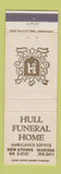 Matchbook Cover - Hull Funeral Home New Athens Marissa IL