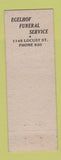 Matchbook Cover - Egelhof Funeral Home Dubuque IA