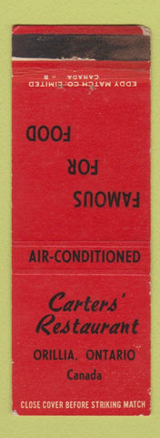 Matchbook Cover - Carters' Restaurant Orillia ON WEAR