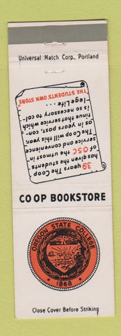 Matchbook Cover - Oregon State College Corvallis OR Beavers