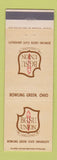 Matchbook Cover - Bowling Green State University OH