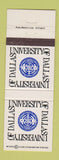 Matchbook Cover - University of Dallas TX