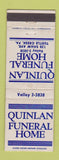Matchbook Cover - Quinlan Funeral Home Turtle Creek PA