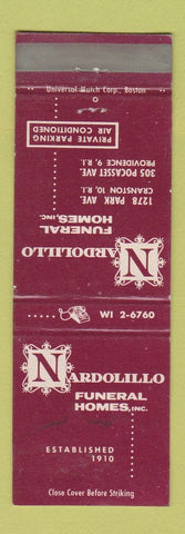 Matchbook Cover - Nardolillo Funeral Home Cranston Providence RI WORN
