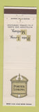 Matchbook Cover - Porter Loring Funeral Home San Antonio TX