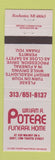 Matchbook Cover - William Potere Funeral Home Rochester MI