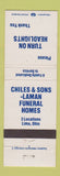 Matchbook Cover - Chiles Sons Laman Funeral Home Lima OH